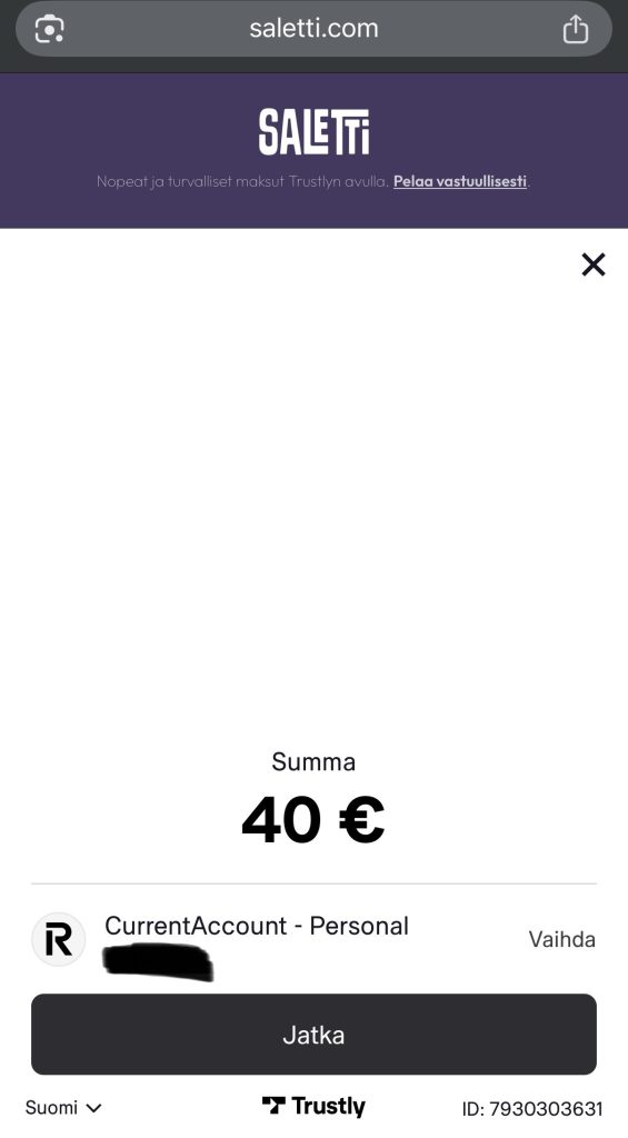 Pankkitilin valitseminen MGA casino talletusta varten