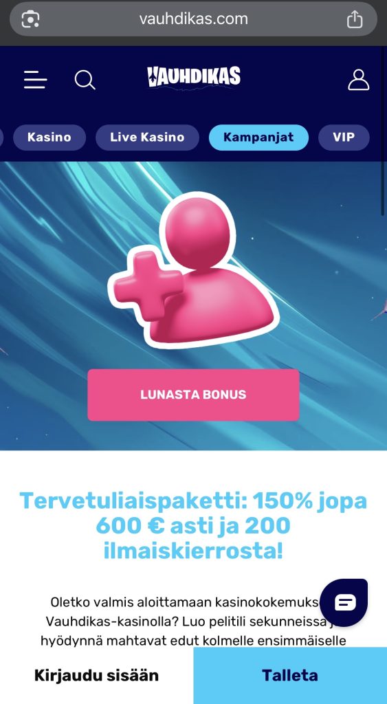 MGA casinon tarjoama tervetuliaisbonus